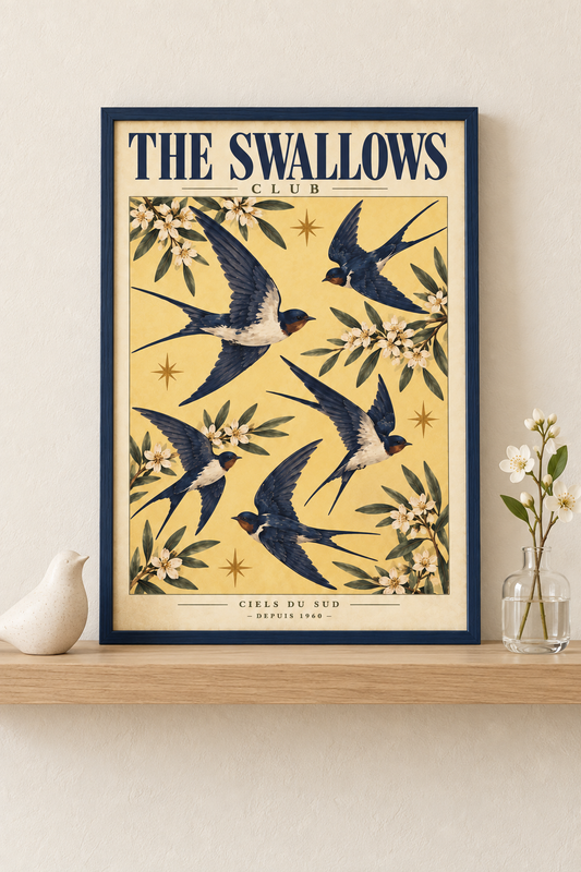 Affiche A4 Hirondelles The Swallows Club