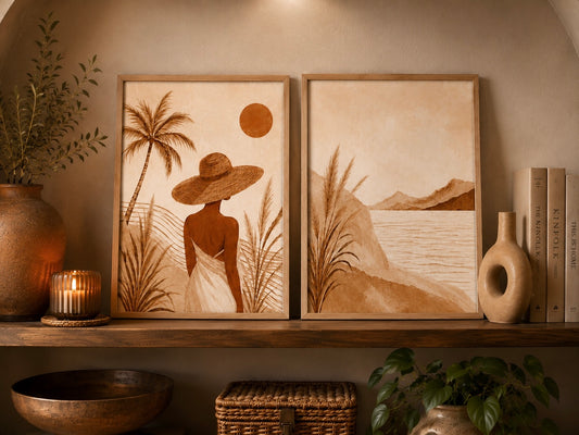 Duo d’affiches décoratives A4 sans cadres – Naya ✨