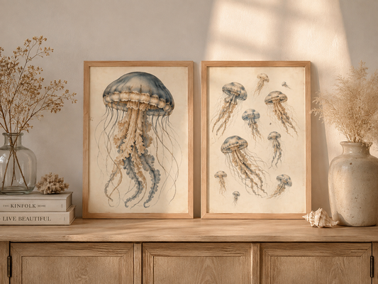 Duo d’affiches décoratives A4 sans cadre – Medusa