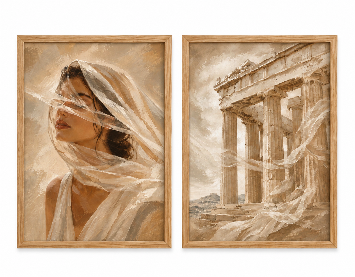 Duo d’affiches décoratives A4 – Elysia