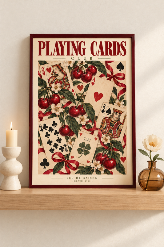 Affiche A4 Playing Cards Club – Cartes à Jouer