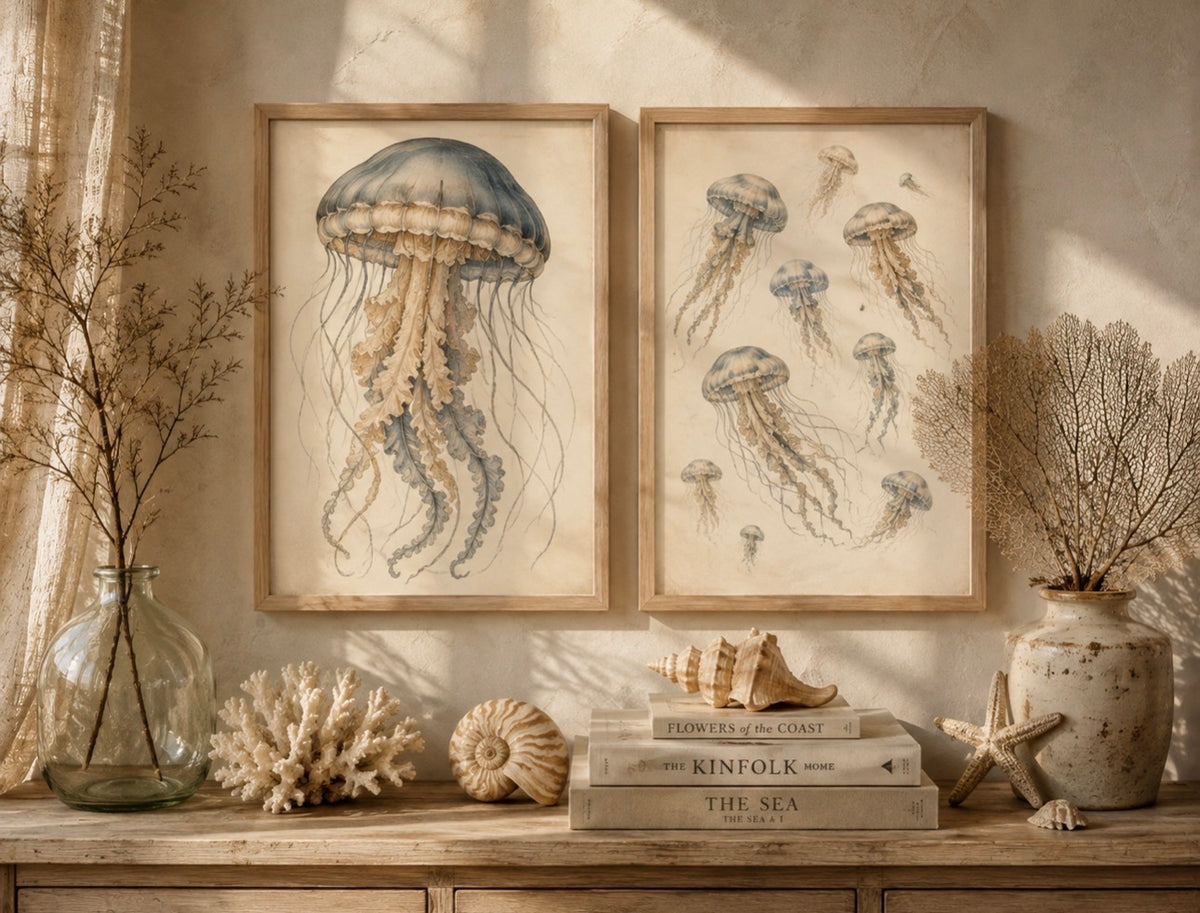 Duo d’affiches décoratives A4 sans cadre – Medusa