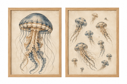 Duo d’affiches décoratives A4 sans cadre – Medusa