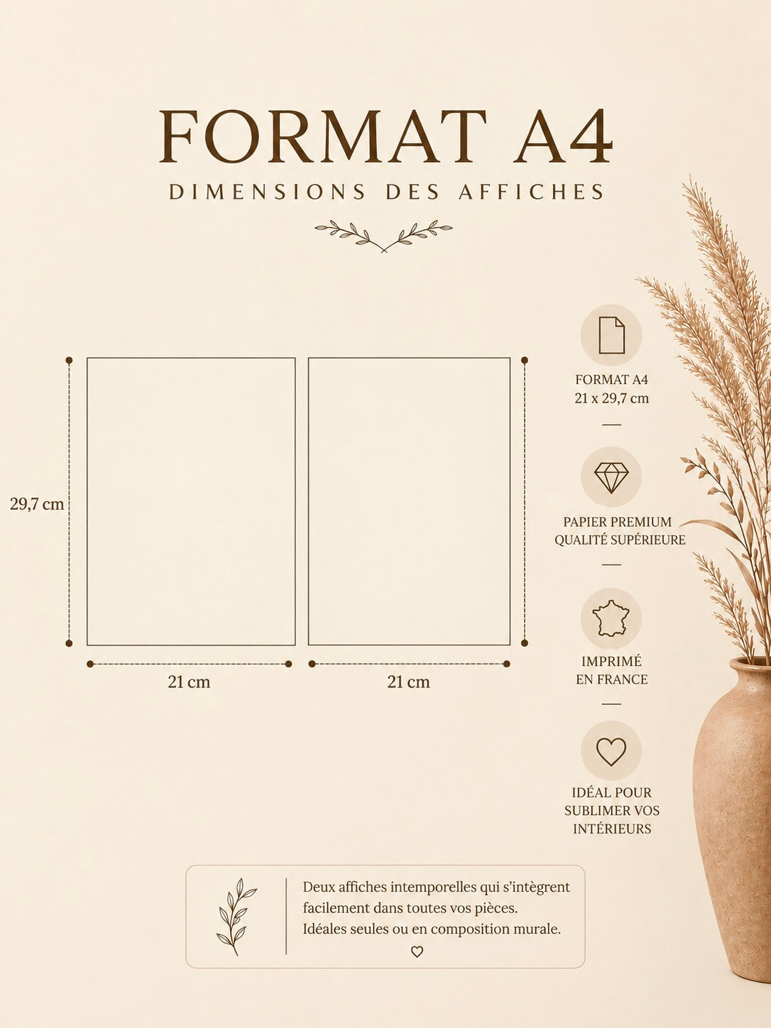Duo d’affiches décoratives A4 – Elysia