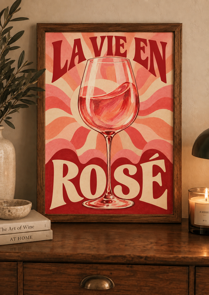 La Vie en Vin — Lot de 4 Affiches A4 Rétro 🍷