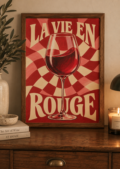 La Vie en Vin — Lot de 4 Affiches A4 Rétro 🍷