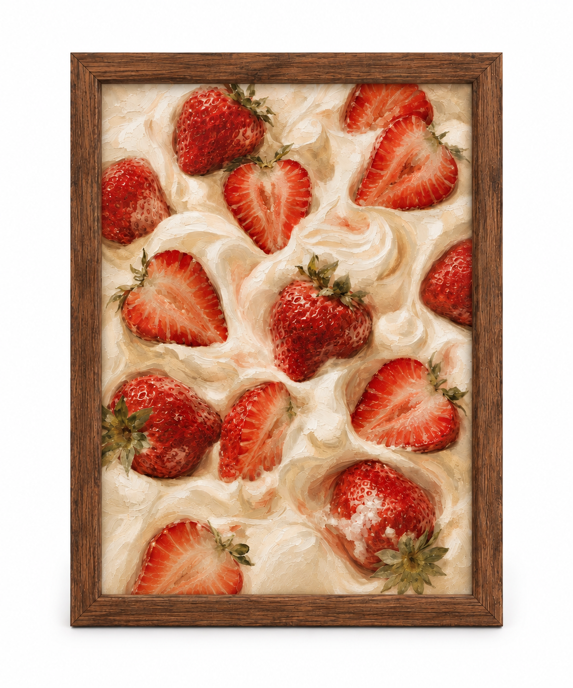 Affiche décorative A4 sans cadre – Cream & Strawberry