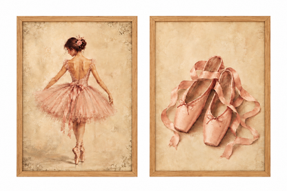 Duo d’affiches décoratives A4 sans cadre – Anna