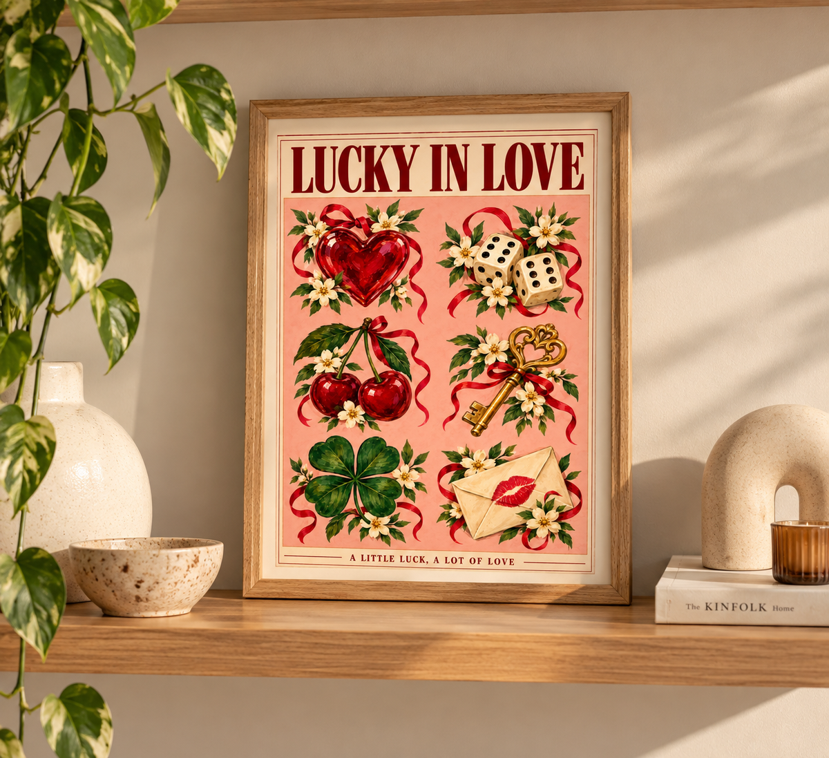 Affiche Lucky in Love A4 – Amour & Porte-Bonheur