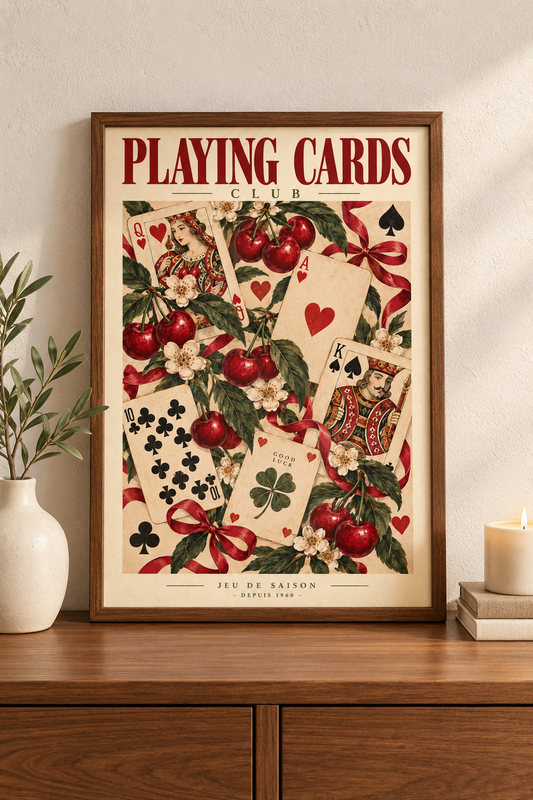 Affiche A4 Playing Cards Club – Cartes à Jouer