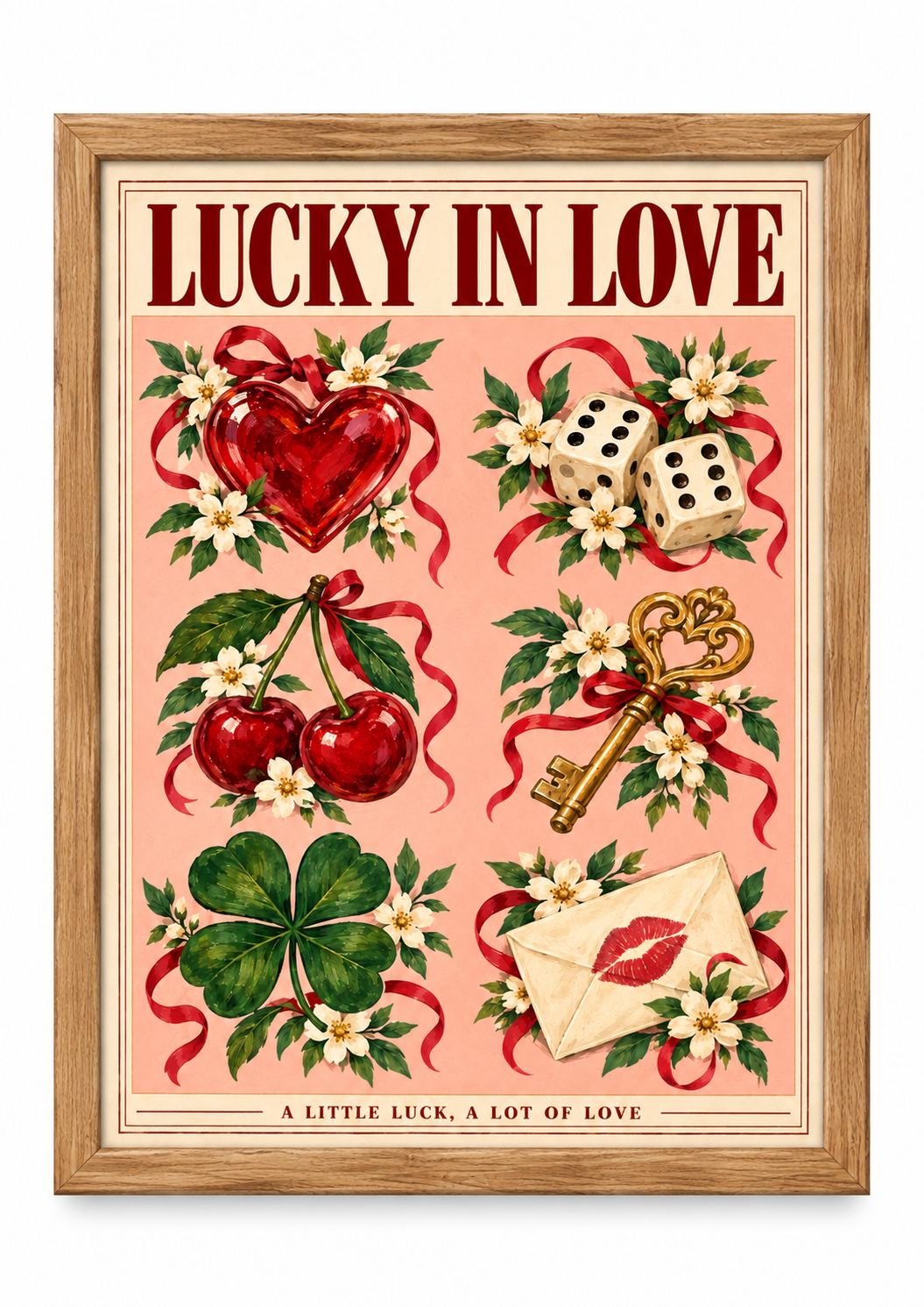 Affiche Lucky in Love A4 – Amour & Porte-Bonheur