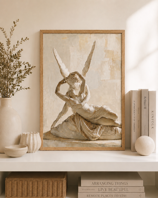 Affiche décorative A4 sans cadre – Éros & Psyché