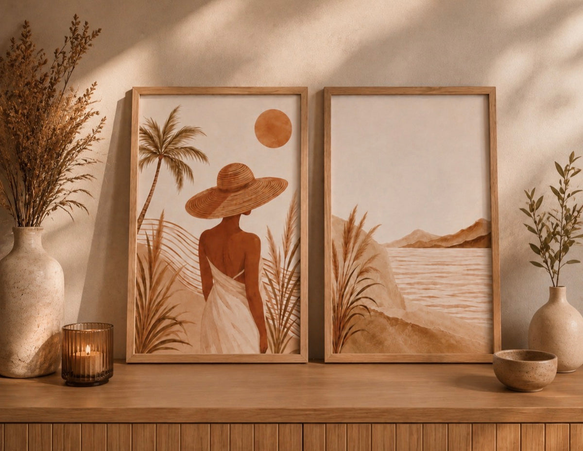 Duo d’affiches décoratives A4 sans cadres – Naya ✨