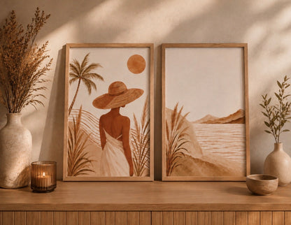 Duo d’affiches décoratives A4 sans cadres – Naya ✨