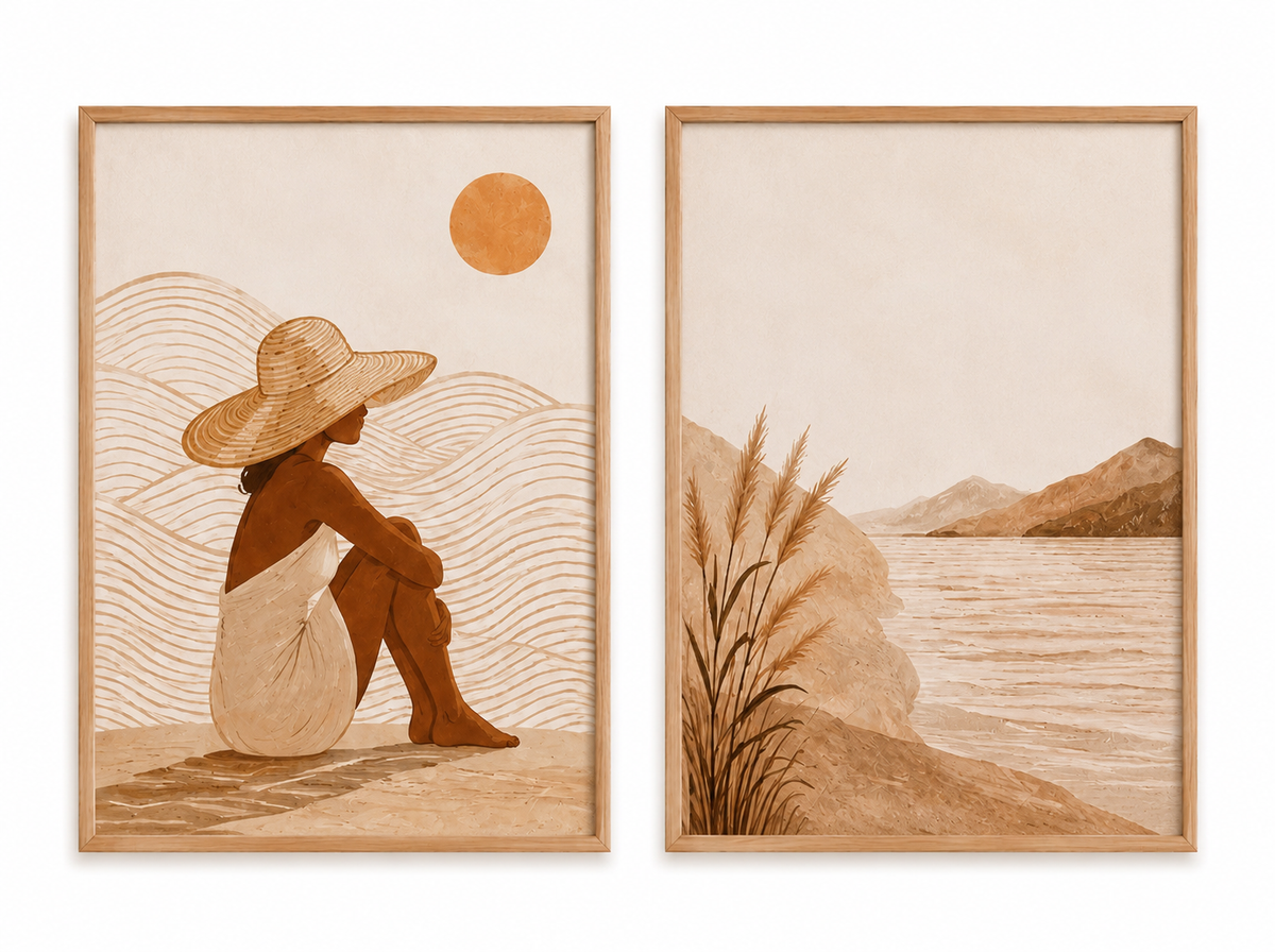 Duo d’affiches décoratives A4 sans cadres – Sofia ✨