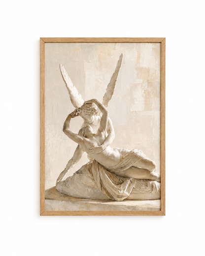 Affiche décorative A4 sans cadre – Éros & Psyché