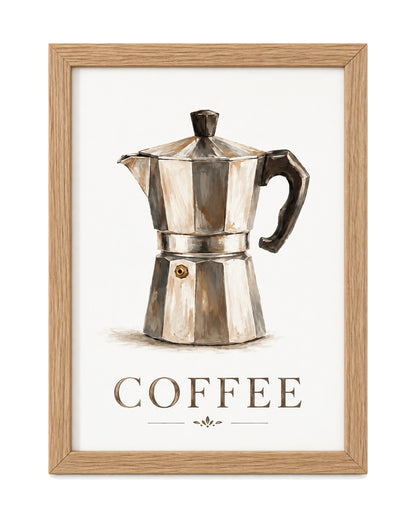 Affiche décorative A4 sans cadre – Old Coffee
