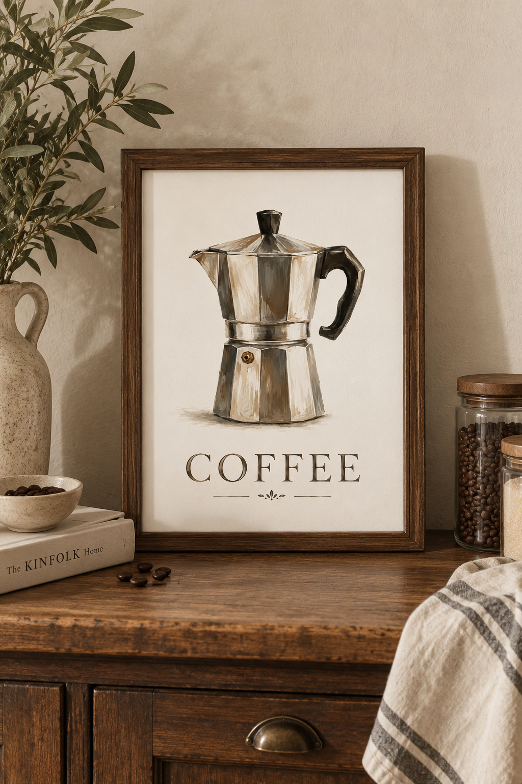 Affiche décorative A4 sans cadre – Old Coffee