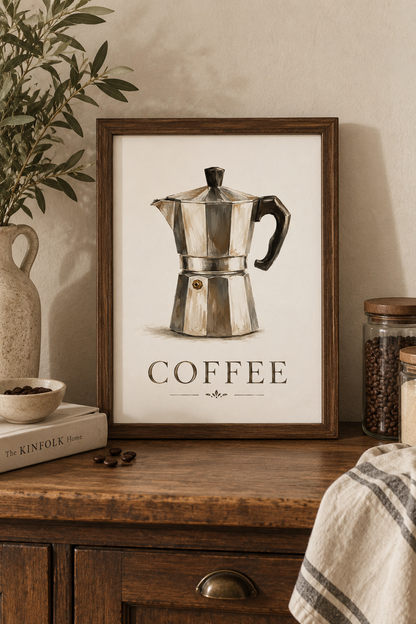 Affiche décorative A4 sans cadre – Old Coffee