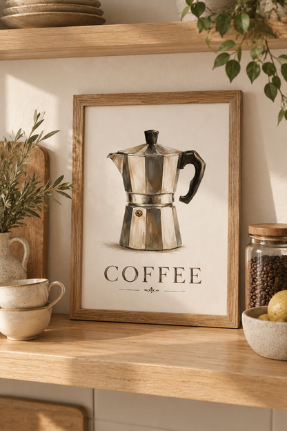 Affiche décorative A4 sans cadre – Old Coffee