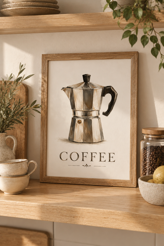 Affiche décorative A4 sans cadre – Old Coffee