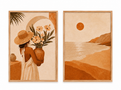 Duo d’affiches décoratives A4 sans cadres – Lola ✨