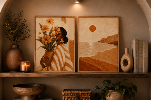 Duo d’affiches décoratives A4 sans cadres – Flora ✨