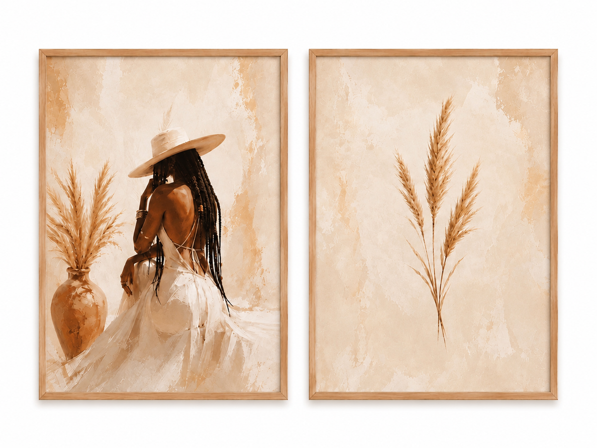 Duo d’affiches décoratives A4 sans cadres – Alma ✨