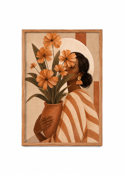 Affiche décorative A4 sans cadre – Flora ✨
