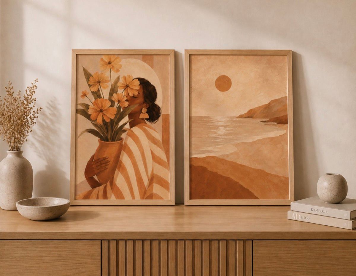 Duo d’affiches décoratives A4 sans cadres – Flora ✨