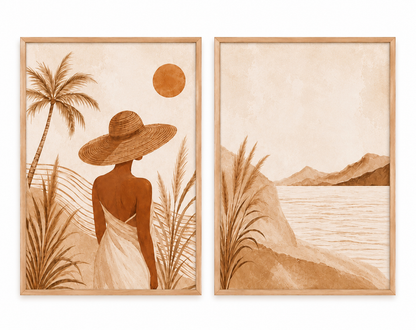 Duo d’affiches décoratives A4 sans cadres – Naya ✨